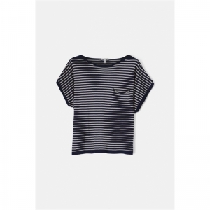 PULL ZONDER MOUWEN 1829 NAVY+TAUPE