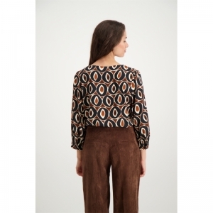 000000 BLOUSE CHEMISIER (À MAN 8 noir/camel/ec