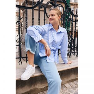 000000 Blouse - Hemd met mouw 6 ciel/blanc