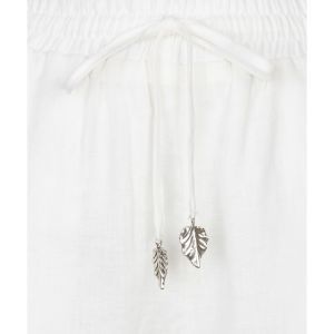 Shorts elastic linen 120 Off White