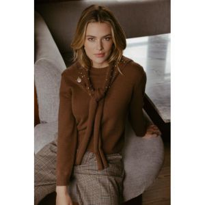 Kimmie knit pullover 542 Dark Walnut
