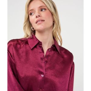 Blouse oversized basic acetate 488 Merlot