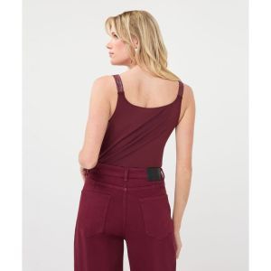 Singlet lurex straps 488 Merlot