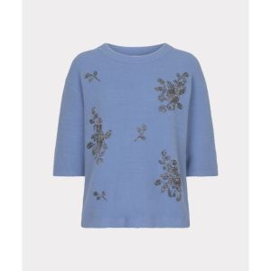 Sweater embroidered patches 619 Sky Blue