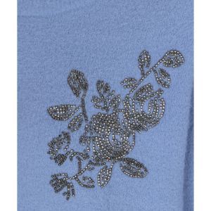 Sweater embroidered patches 619 Sky Blue