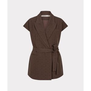 Gilet rhinestones 185 Coffee